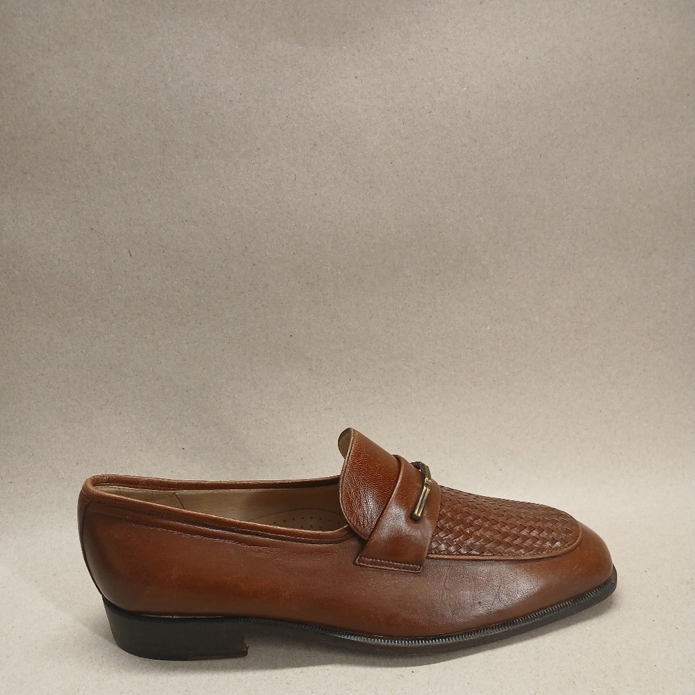 Bally Brown Leather Slip-On Loafers